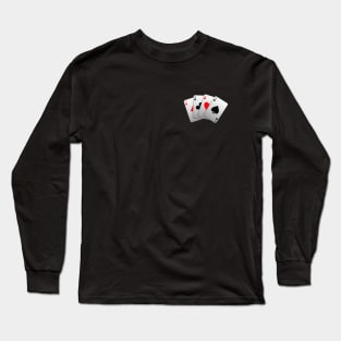 (Pocket) Aces High, Playing Cards Long Sleeve T-Shirt